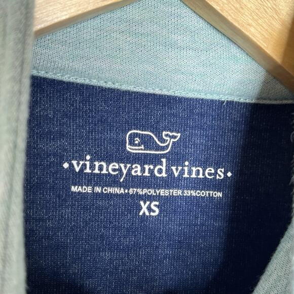 Vineyard Vines 1/4 Zip Pullover Green Mens XS Pocket Knit Preppy Nautical Golf - Picture 5 of 6